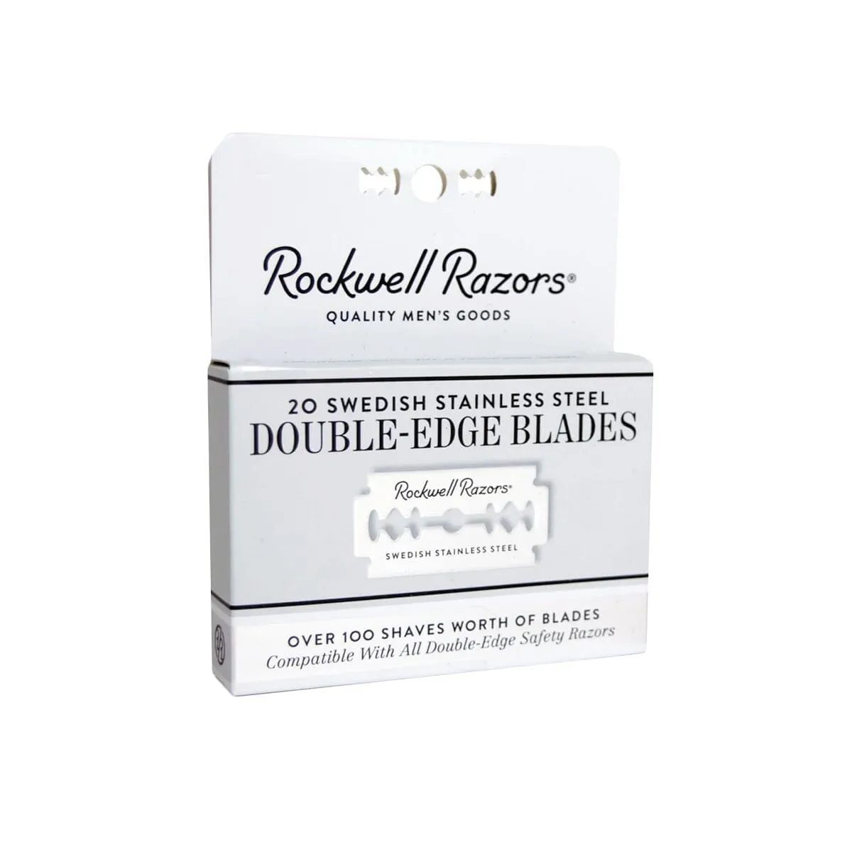 20 Rockwell Double-Edge Stainless Steel Razor Blades