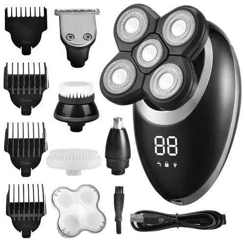 3In1 Professional Electric Shaver USB Rechargeable Washable Men's Five