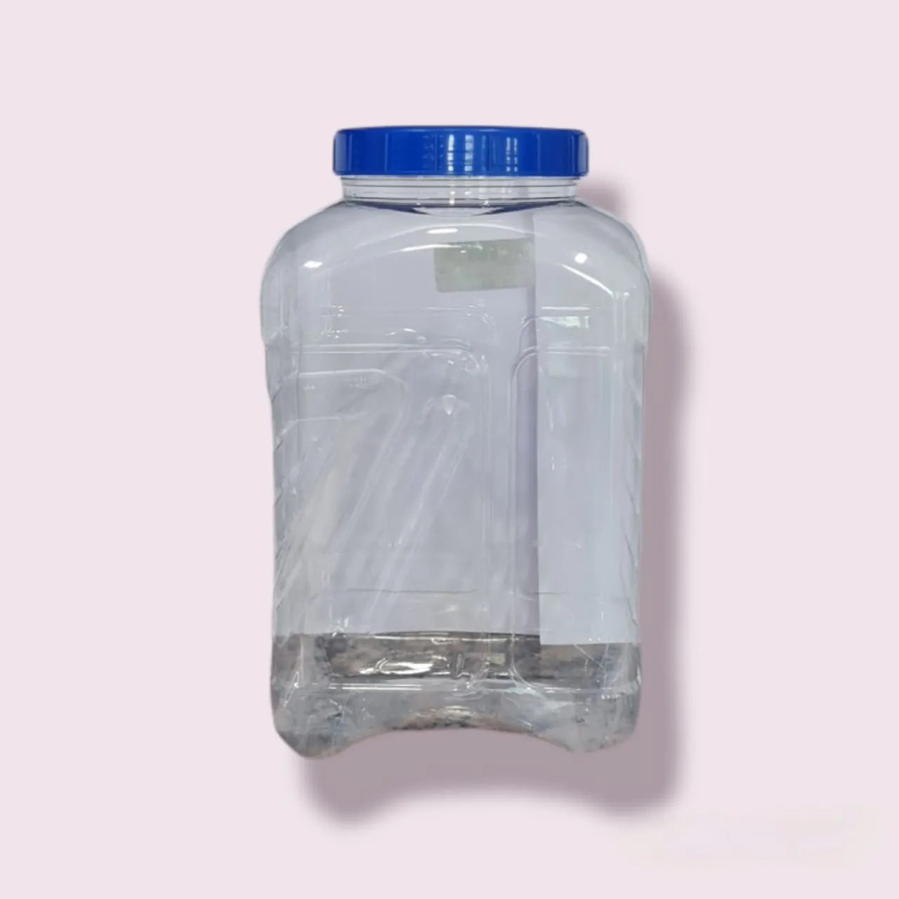 5L PET Plastic Storage Jar Rectangular Ribb Design