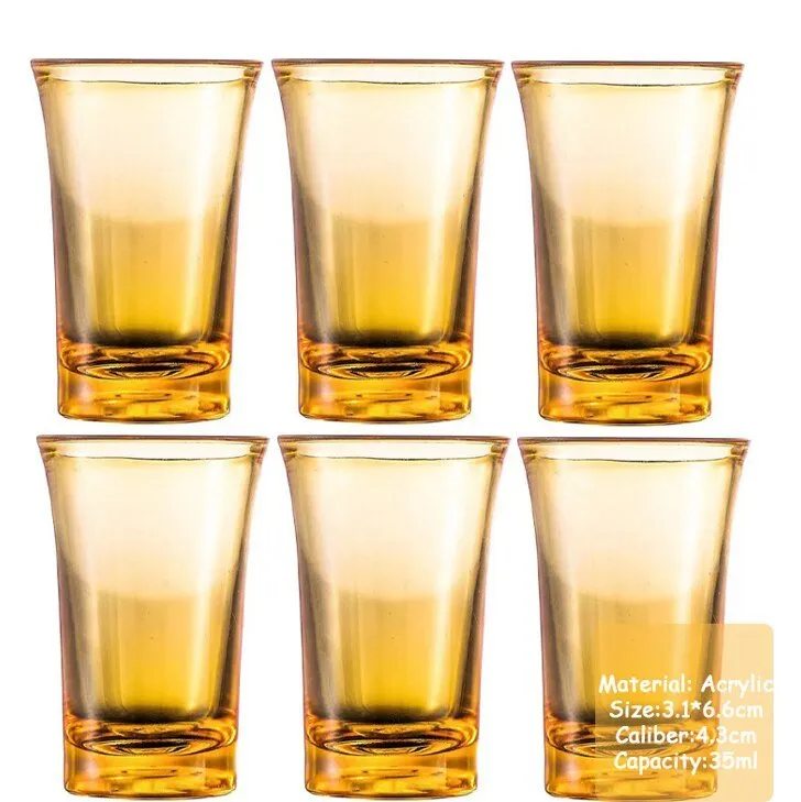 6 PCS Shot Glass - Plastic Spirits Cup