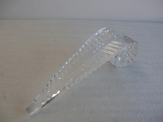 8" Glass Etched Leaf