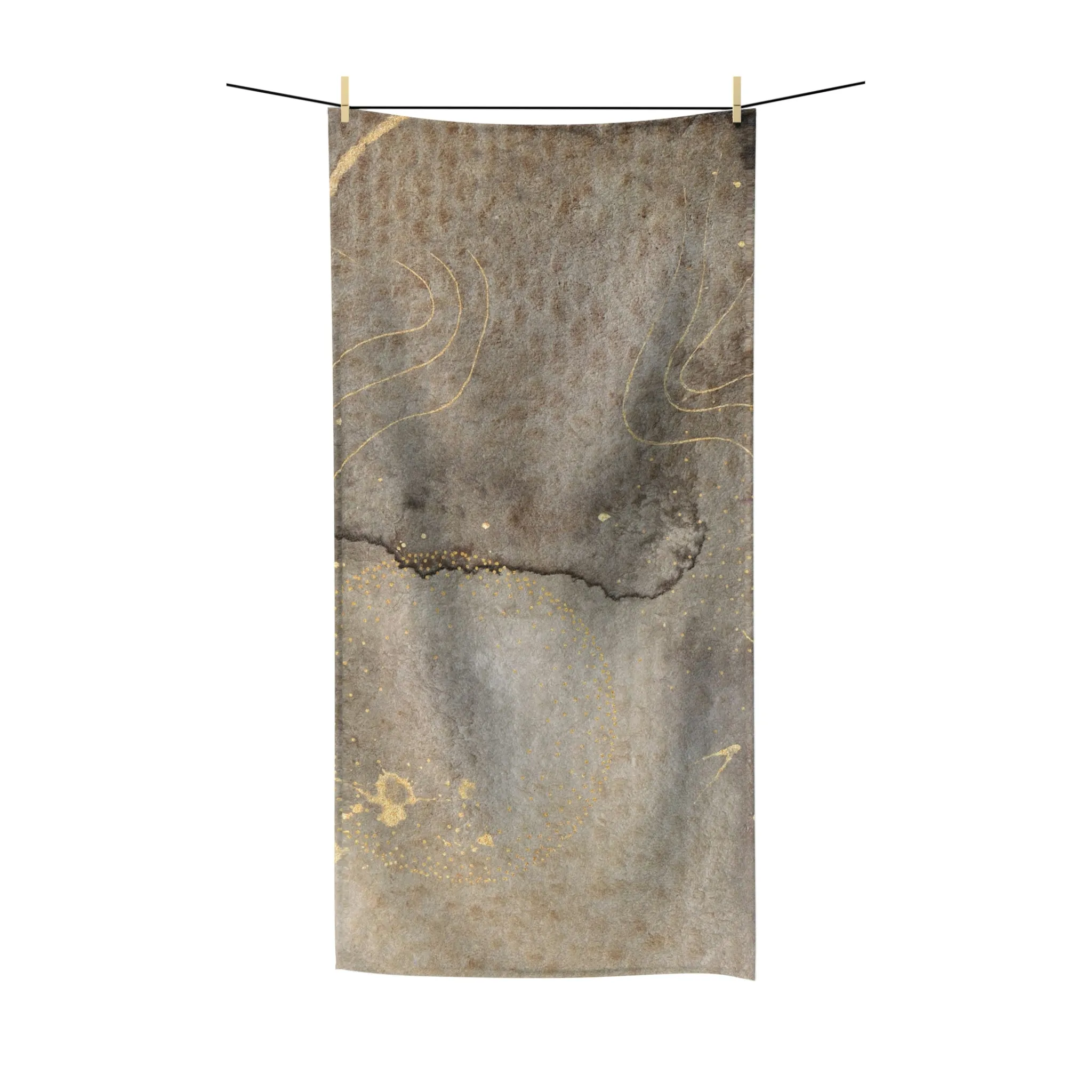 Abstract Bath Towel | Brown Ombre