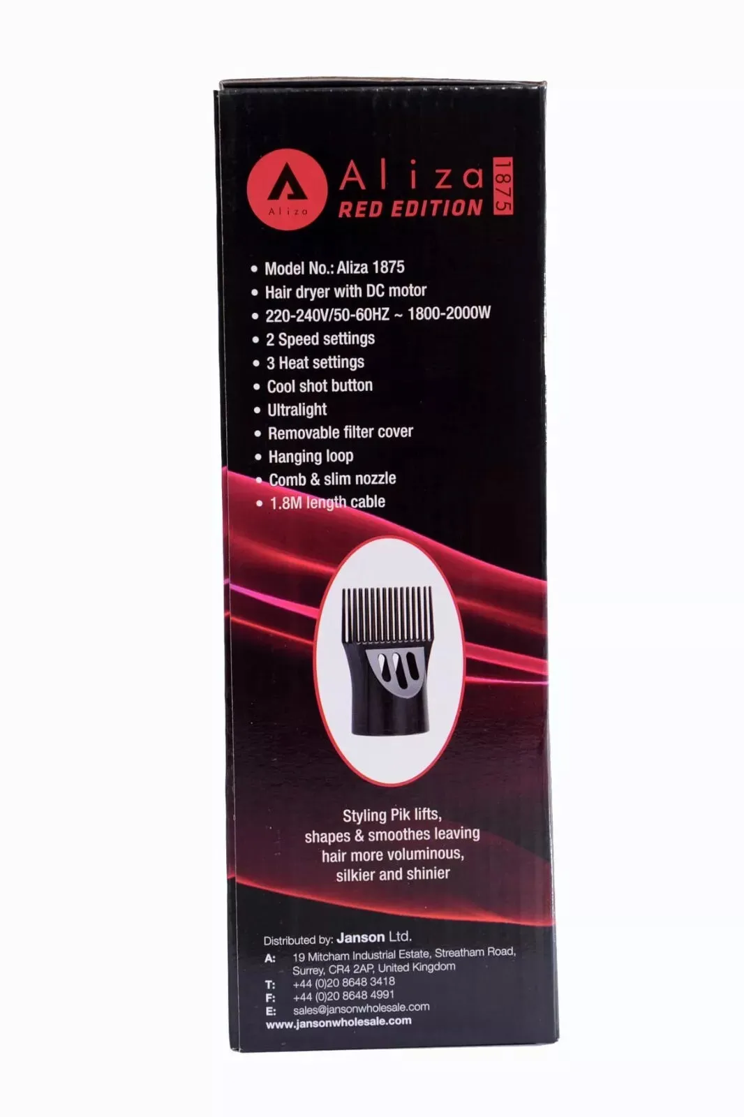 Aliza Professional Hair Dryer Red Edition 1875