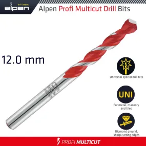 ALPEN PROFI MULTICUT DRILL BIT 12.0MMX150MM ALP17212