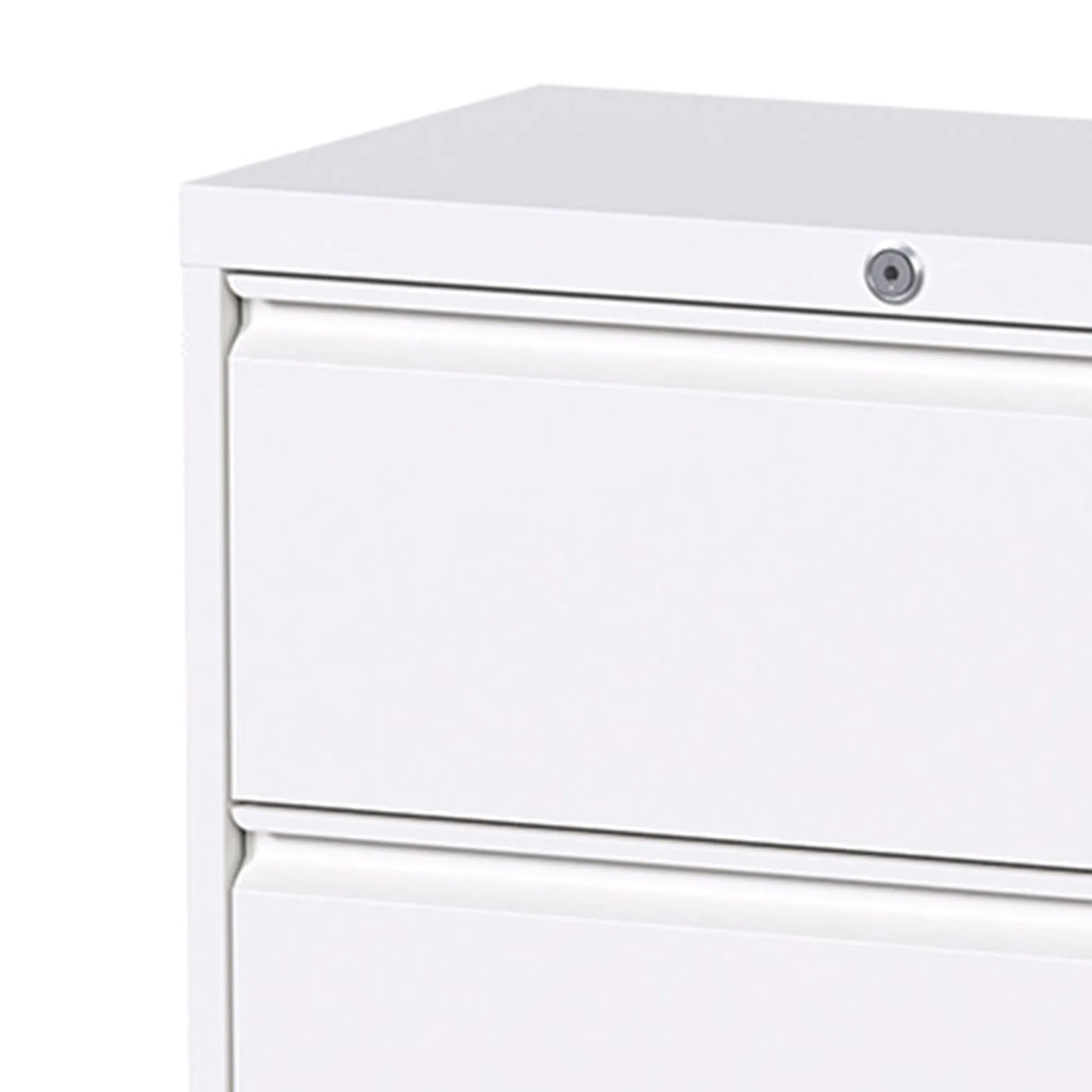 Aobabo 35" Locking 2 Drawer Metal Office Storage Organizer Filing Cabinet, White