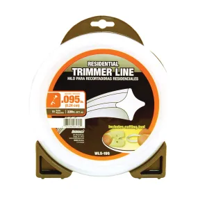 ARNOLD WLS-195 Trimmer Line, 0.095 in Dia, 220 ft L, Nylon