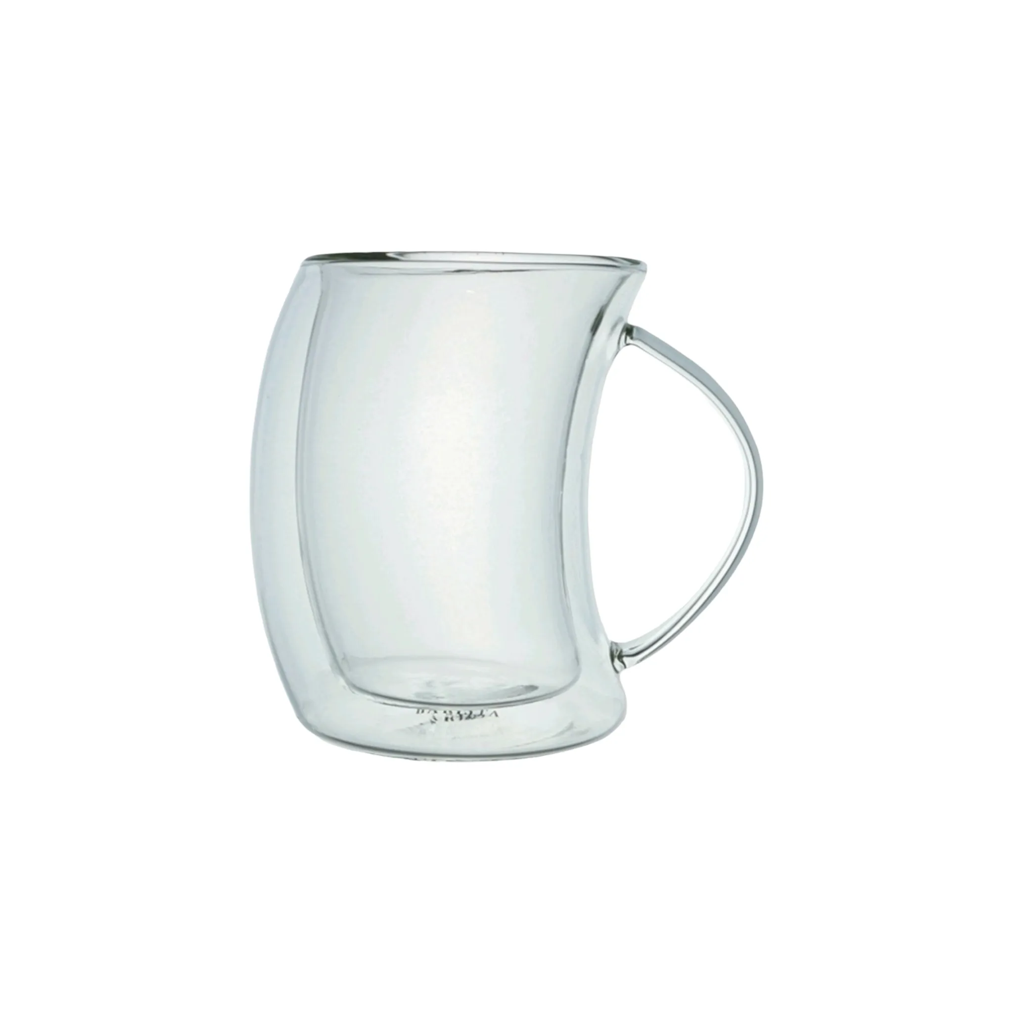 Barista Borosilicate Double Wall Curve Café Latte Coffee Mug 250ml 2pc 10206