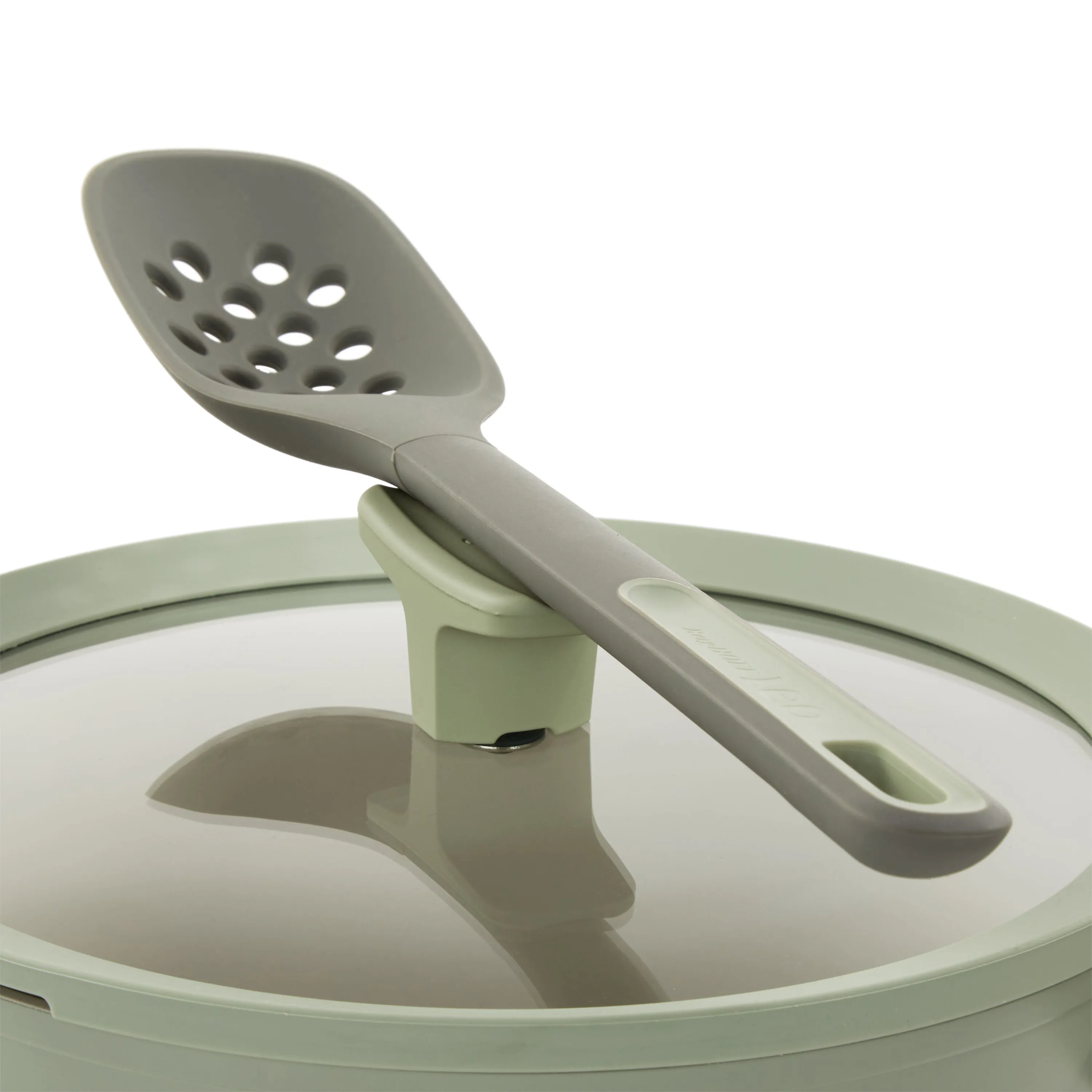 BergHOFF Balance Nonstick Ceramic Stockpot 10", 4.6qt. With Glass Lid, Recycled Aluminum, Sage