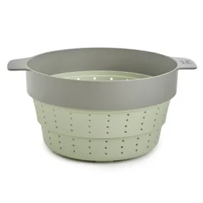 BergHOFF Balance Nonstick Silicone Collapsible Steamer Basket & Strainer 10", Recycled Material, Sage