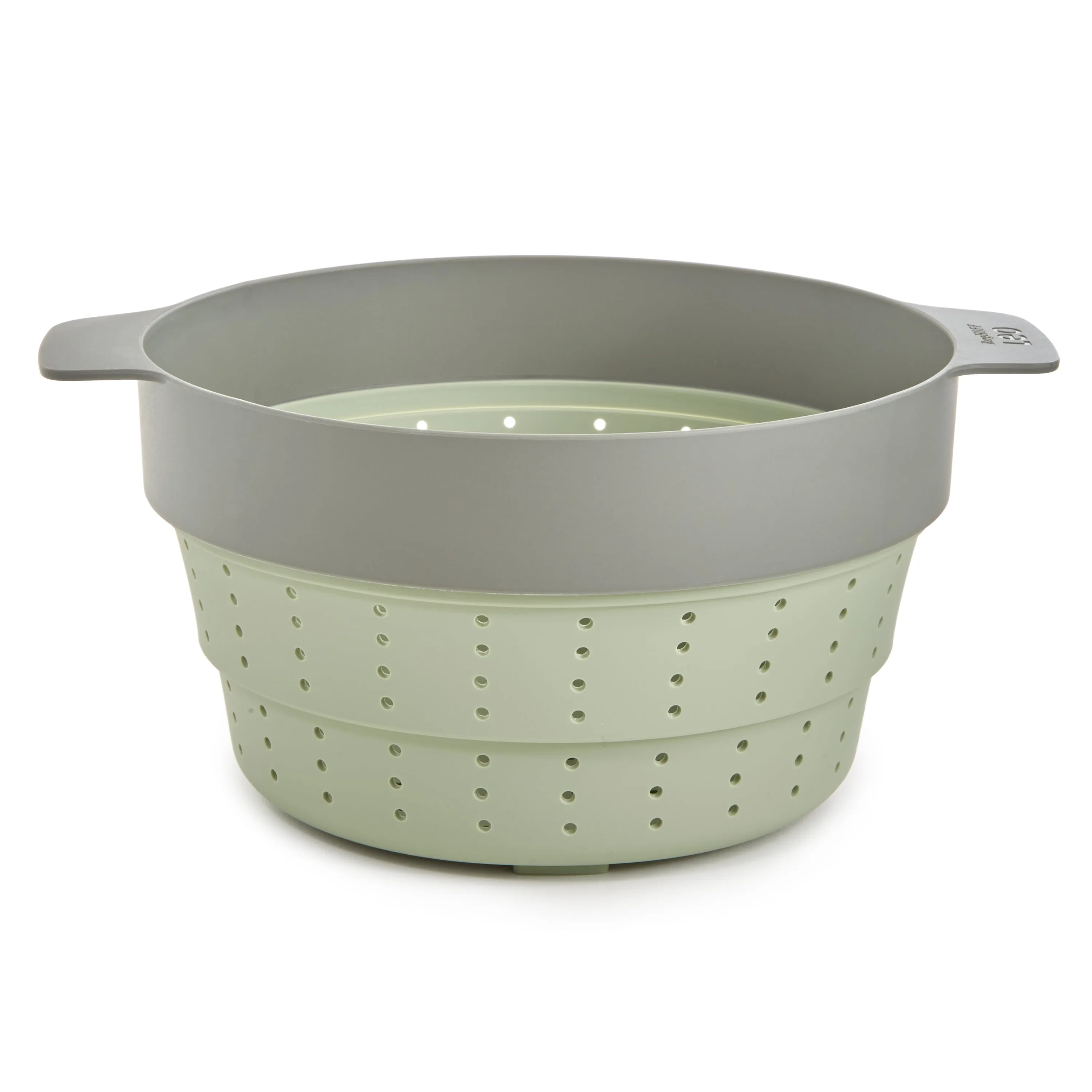 BergHOFF Balance Nonstick Silicone Collapsible Steamer Basket & Strainer 10", Recycled Material, Sage