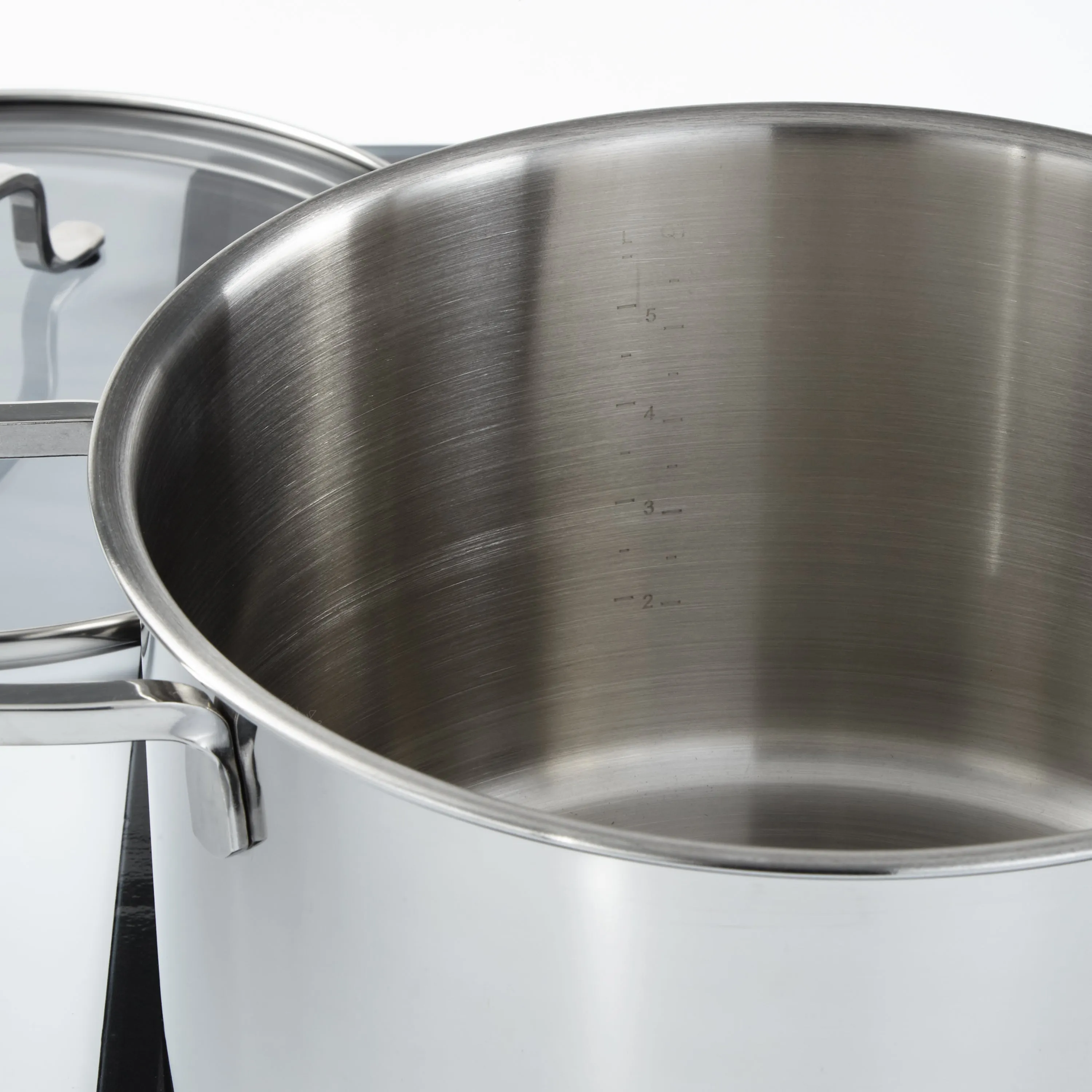 BergHOFF DiNA Helix Recycled 18/10 Stainless Steel 10" Stockpot 7qt., Glass Lid