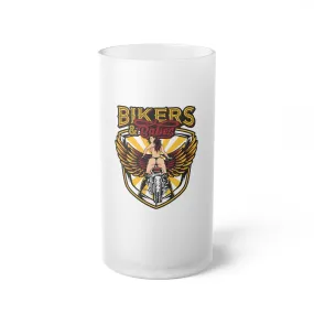 Bikers & Babes | Frosted Glass Beer Mug