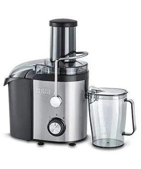 Black Decker, 800W 1.7L Stainles Steel XL Juicer Extractor with Juice Collector Silver/Black, JE800-B5