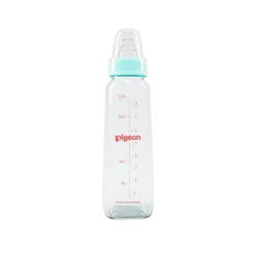 Blue Glass Feeding Bottle With 2 Nipple - 120ml