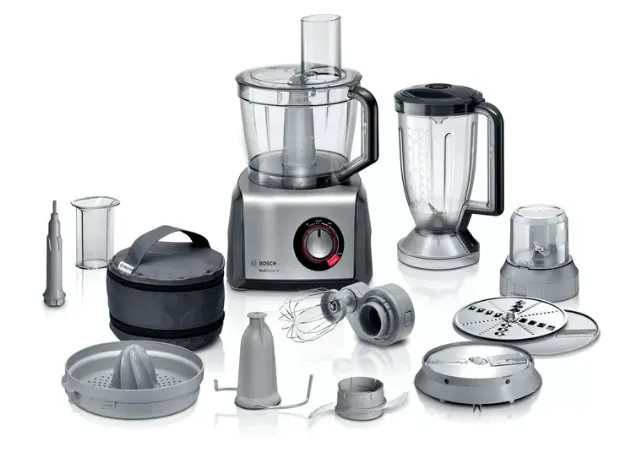 Bosch MC812M853G Food processor MultiTalent 8 1250 W Black, Brushed stainless steel