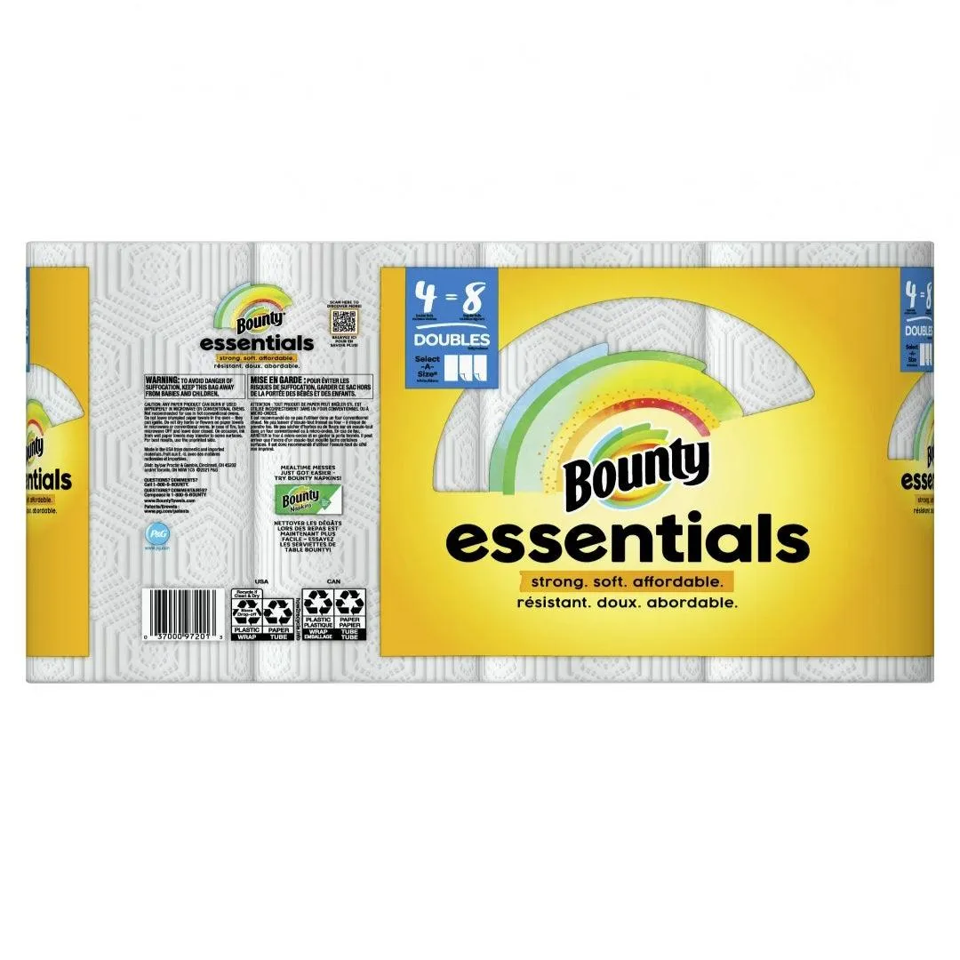 Bounty Essentials Paper Towel 4=8 Rolls