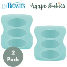 [Bundle of 2] Dr Brown's 5 oz/150 ml Wide-Neck Glass Bottle Sleeve - Mint