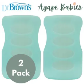 [Bundle of 2] Dr Brown's 9 oz/270 ml Wide-Neck Glass Bottle Sleeve - Mint