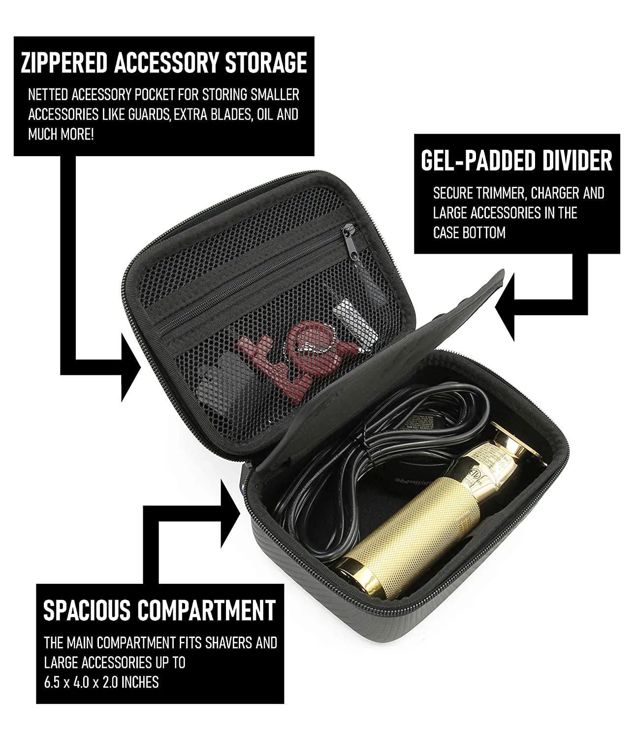 CASEMATIX Outlining Trimmer Case Compatible With Babyliss Trimmer Liners For Men and More Cordless Trimmer Accessories - ONLY FITS CORDLESS MODELS