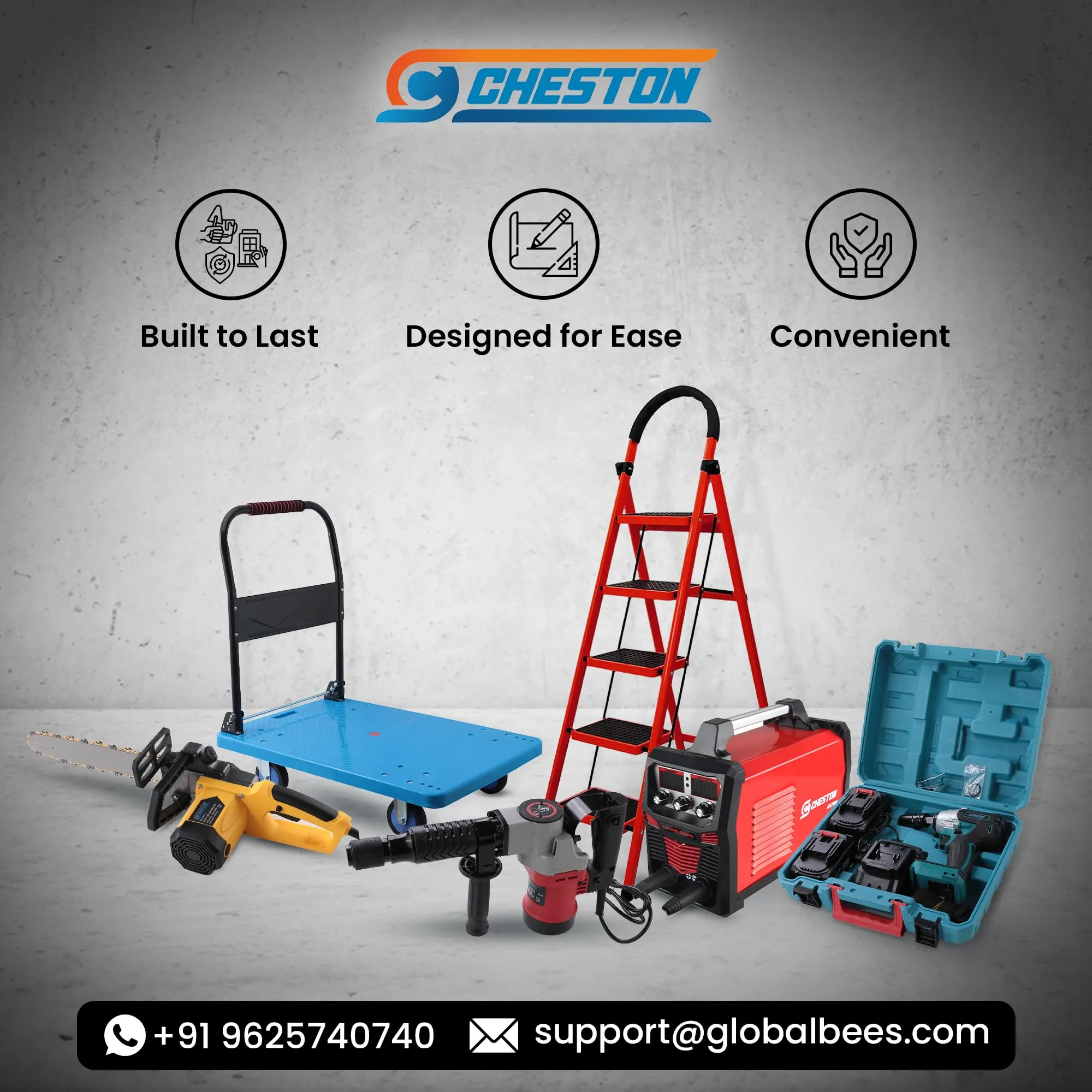 CHESTON Angle Grinder Sliding Stand | Bracket Universal Compatibility With 4" / 5" Grinding Cutting Machine | Multi-Functional Sliding Rod | Double Rail-Rod | Angle Grinder Machine - Green