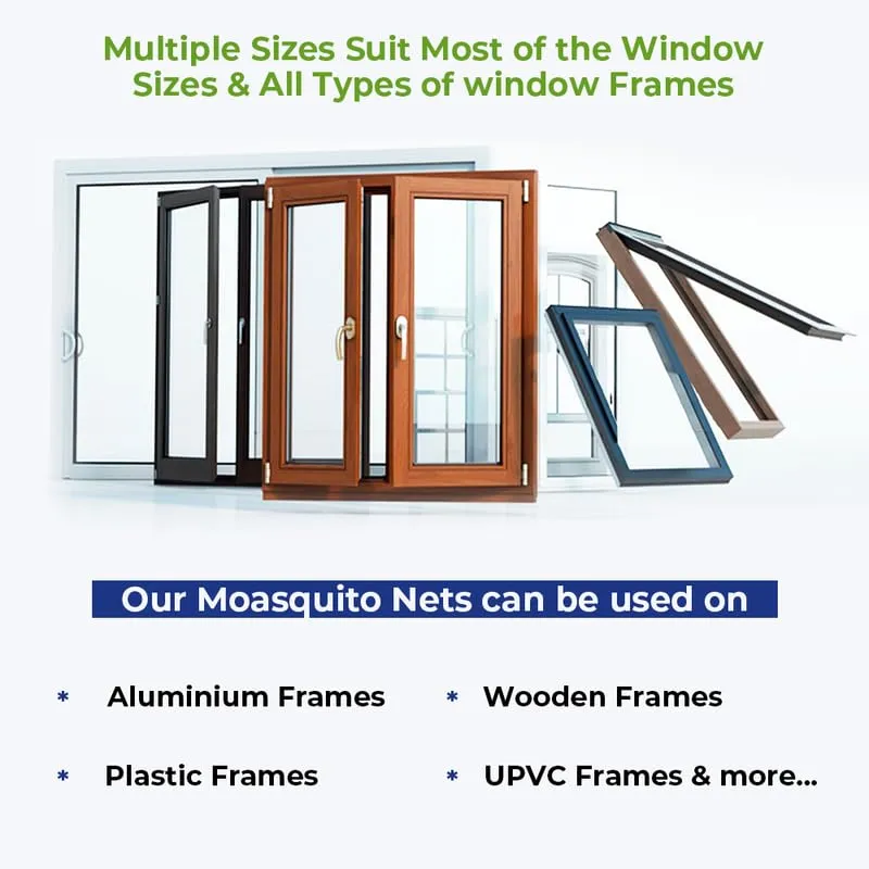 Classic Mosquito Net for Windows | Pre Stitched (Size-90X60 cms/2.95 * 1.96 Ft/35.4 * 23.6 Inches Color-Brown) | Premium 120GSM Fiberglass Net with Self Adhesive Hook Tape