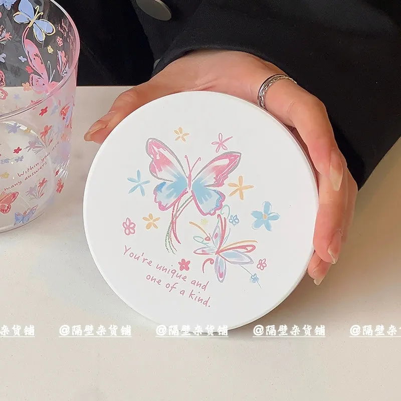 Colorful Butterfly Glass Cup - Kimi