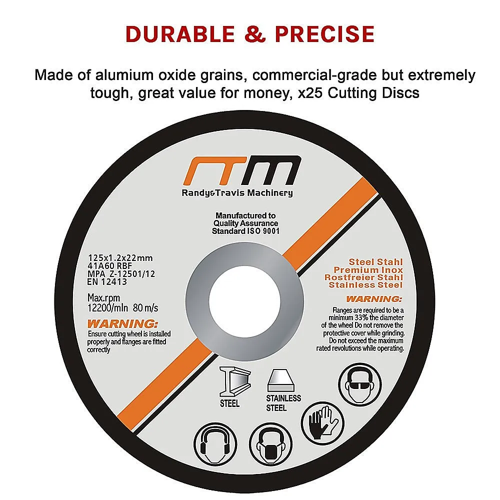 Commercial 125mm 5" Cutting Discs x25 for Angle Grinder