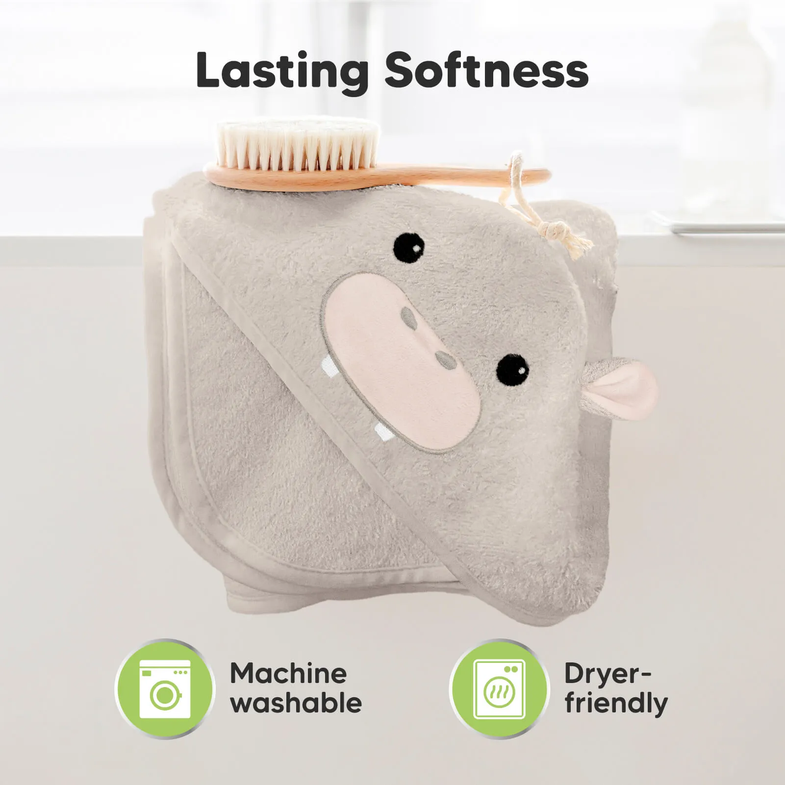 Cuddle Baby Hooded Towel (Hippo)