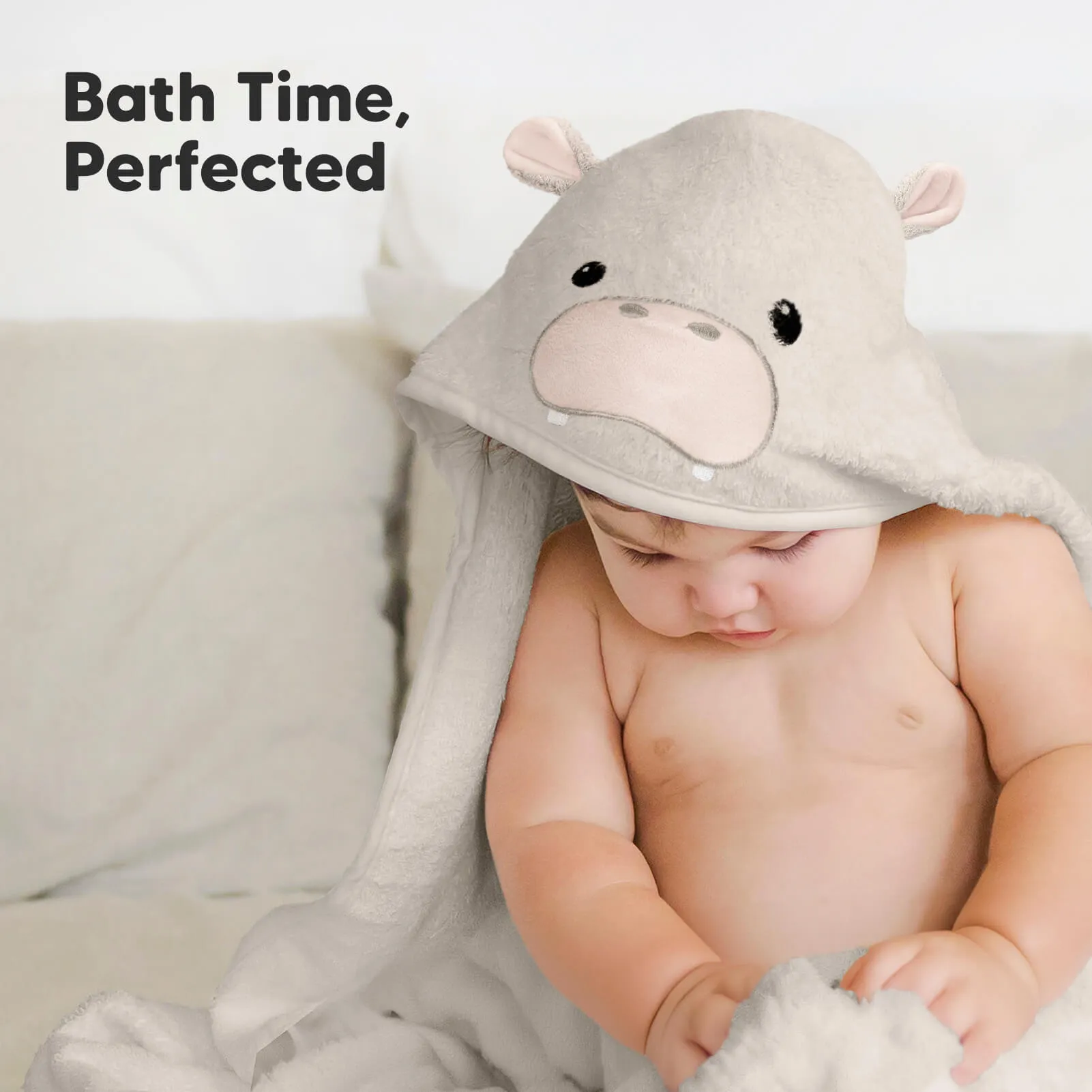 Cuddle Baby Hooded Towel (Hippo)