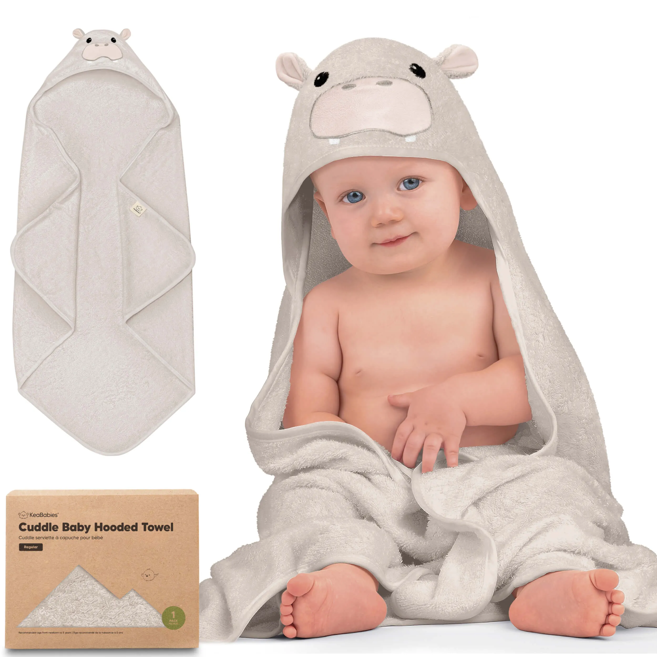 Cuddle Baby Hooded Towel (Hippo)