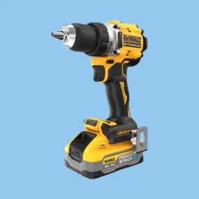 DeWalt 18V XR 90Nm Brushless Drill Driver with 2 POWERSTACK Batteries - Compact, High Torque, 15 Torque Settings, LED Light, TSTAK Case