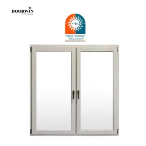 Doorwin 2021Best Quality Tilt and Turn Aluminum Wood Door Window with Mosquito Net