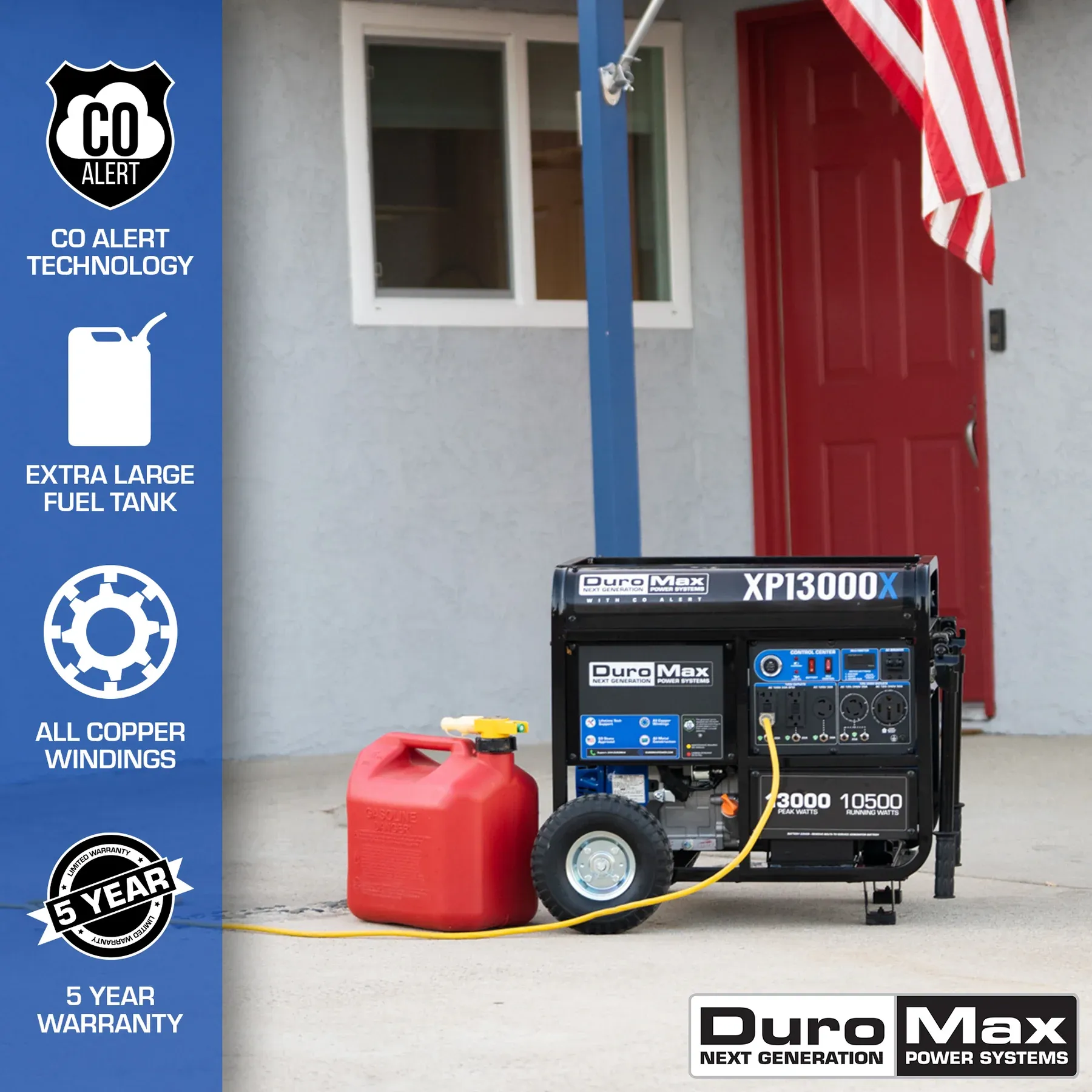 DuroMax XP13000X 10500W/13000W Gas Generator with Electric Start and CO Alert New