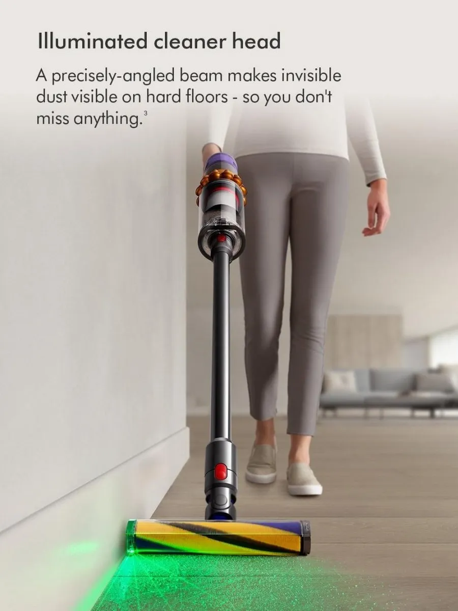 Dyson V15 Cordless Vacuum Cleaner With Up to 60 Minutes Run Time, Yellow/Nickel