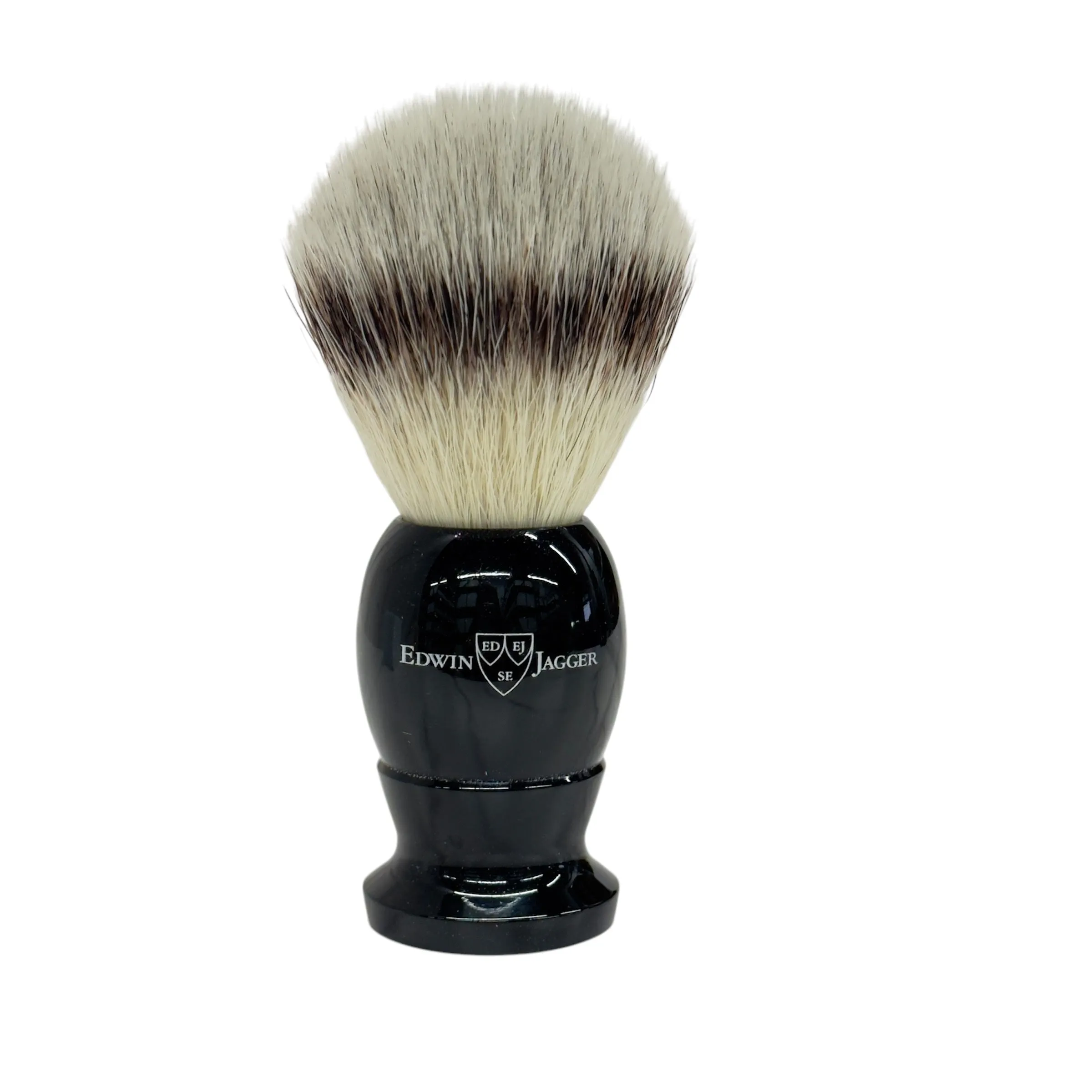 Edwin Jagger - 3EJ876SYNST English Shaving Brush, Imitation Ebony with Synthetic Silvertip Fiber, Large