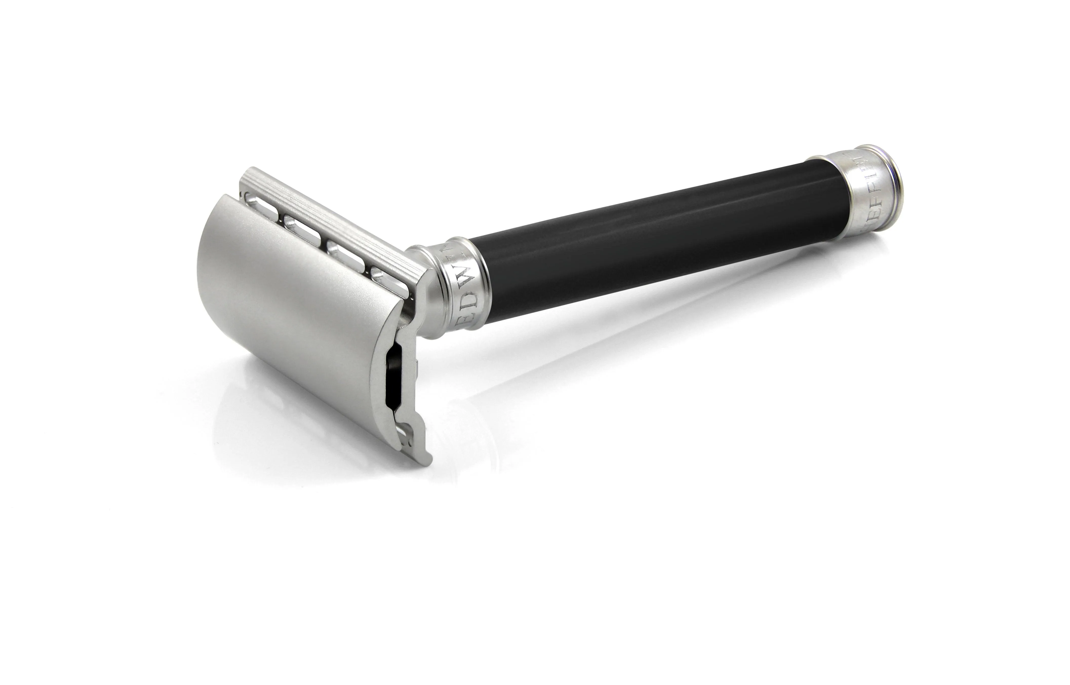 Edwin Jagger - DESSGA6BL 3ONE6 Stainless Steel Double Edge Safety Razor, Anodised Black