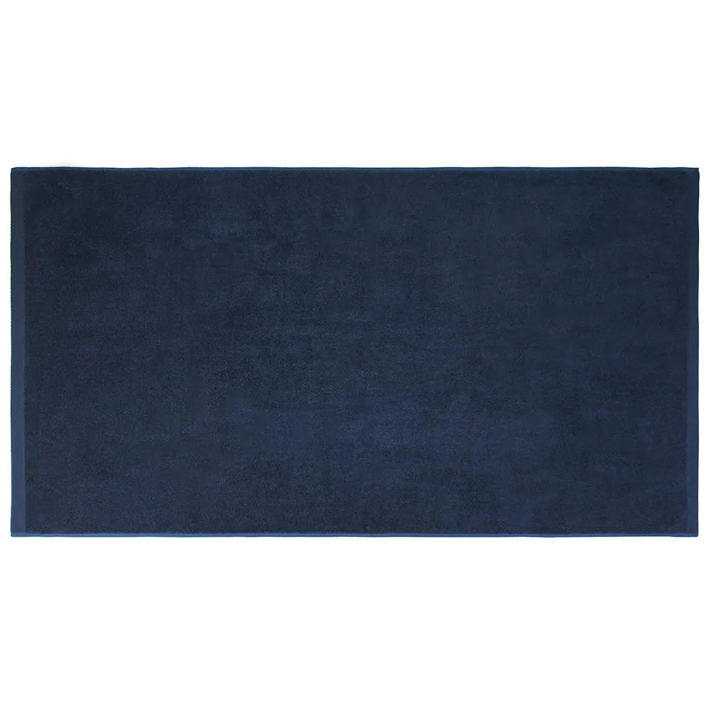 Flat Loop Bath Towel - 1 Piece, Navy Blue