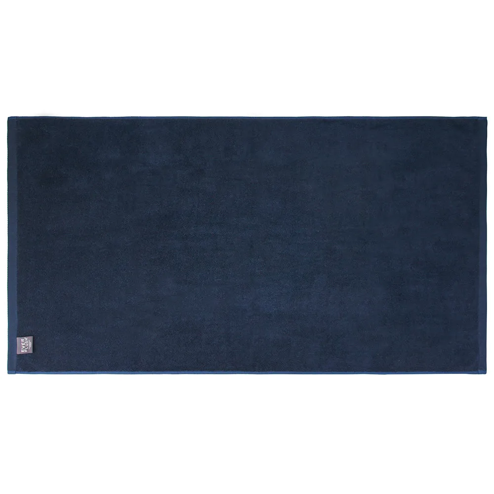 Flat Loop Bath Towel - 1 Piece, Navy Blue