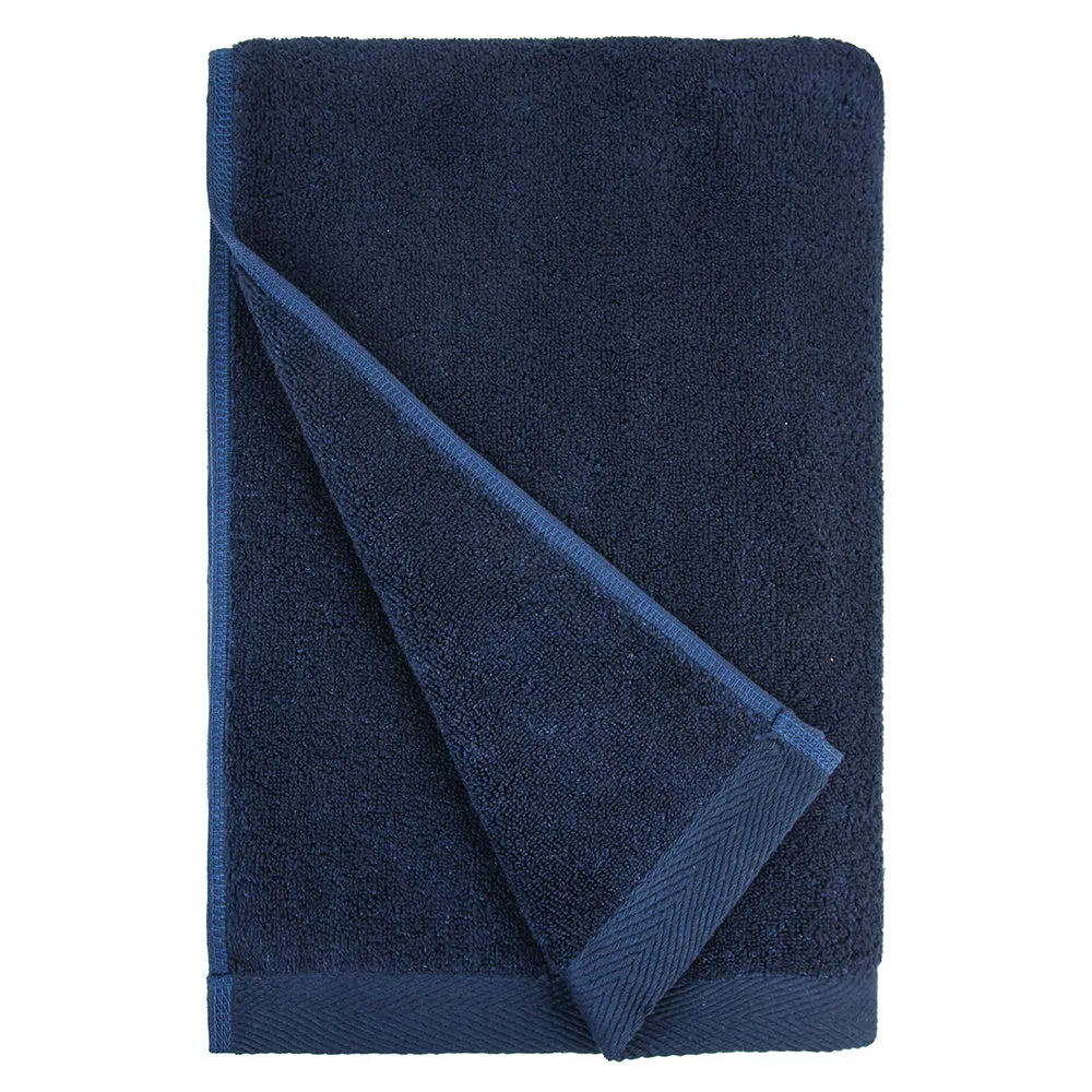 Flat Loop Bath Towel - 1 Piece, Navy Blue