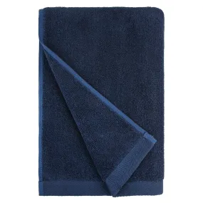 Flat Loop Bath Towel - 1 Piece, Navy Blue