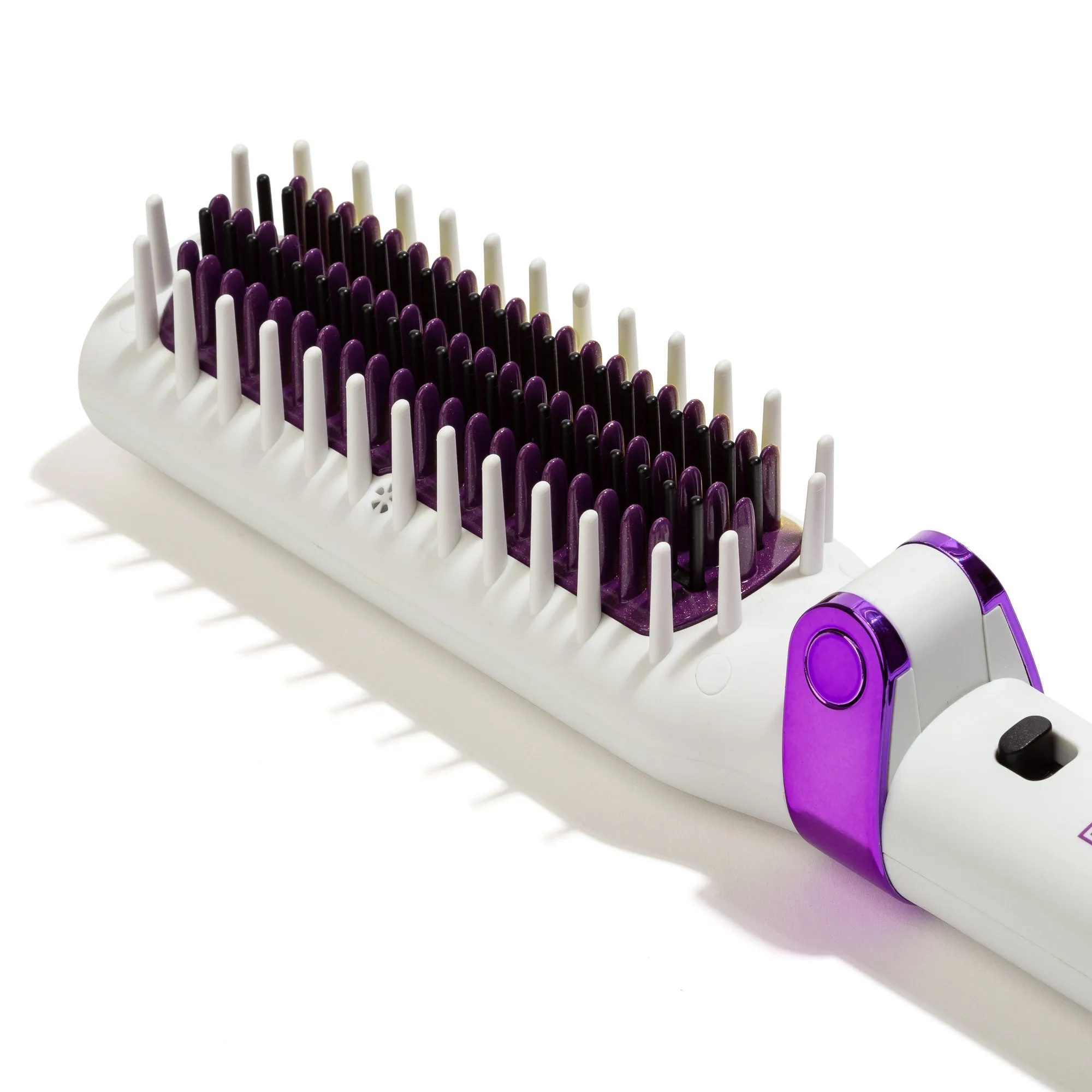 Foldable Hot Brush with Anti-Frizz Smoothing System