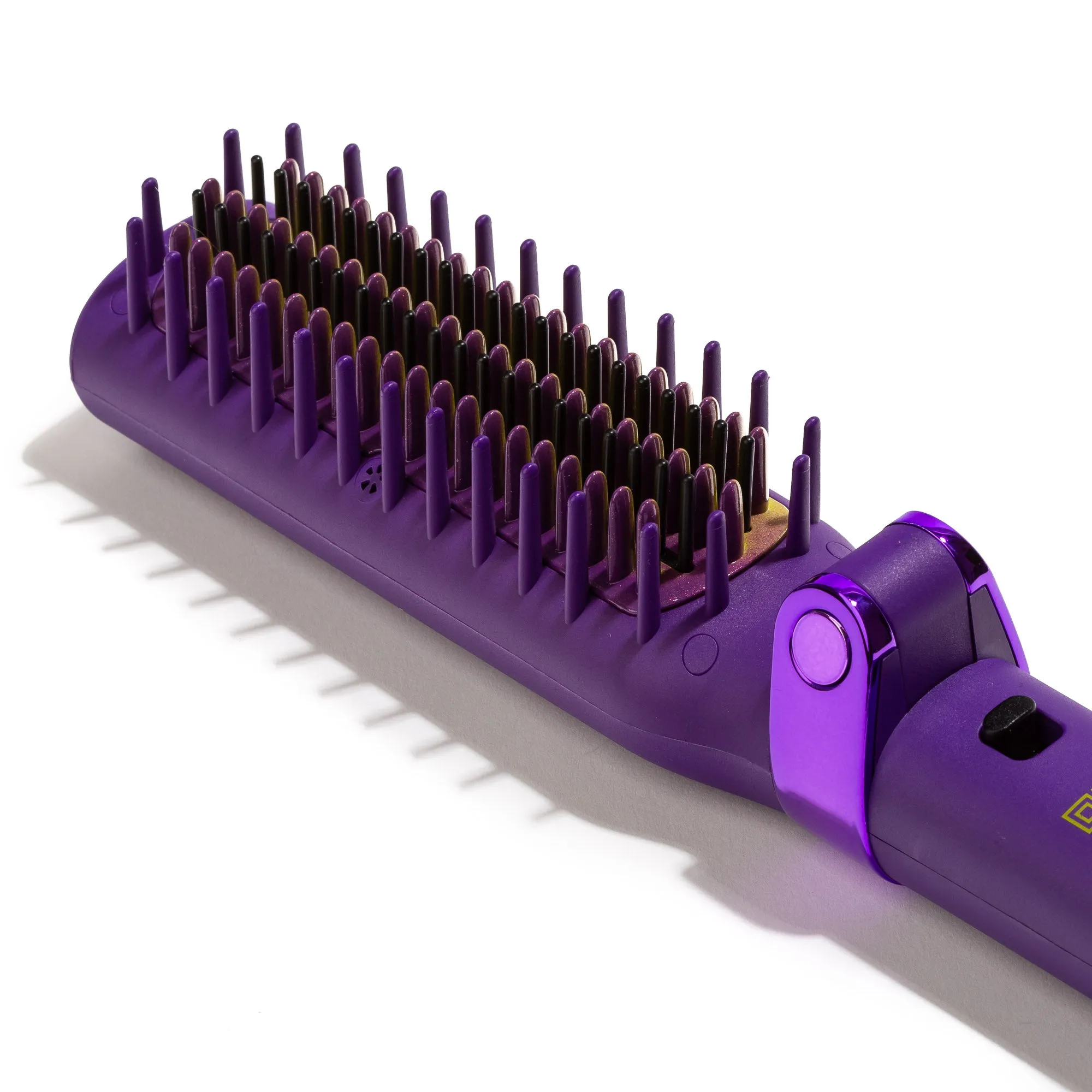 Foldable Hot Brush with Anti-Frizz Smoothing System