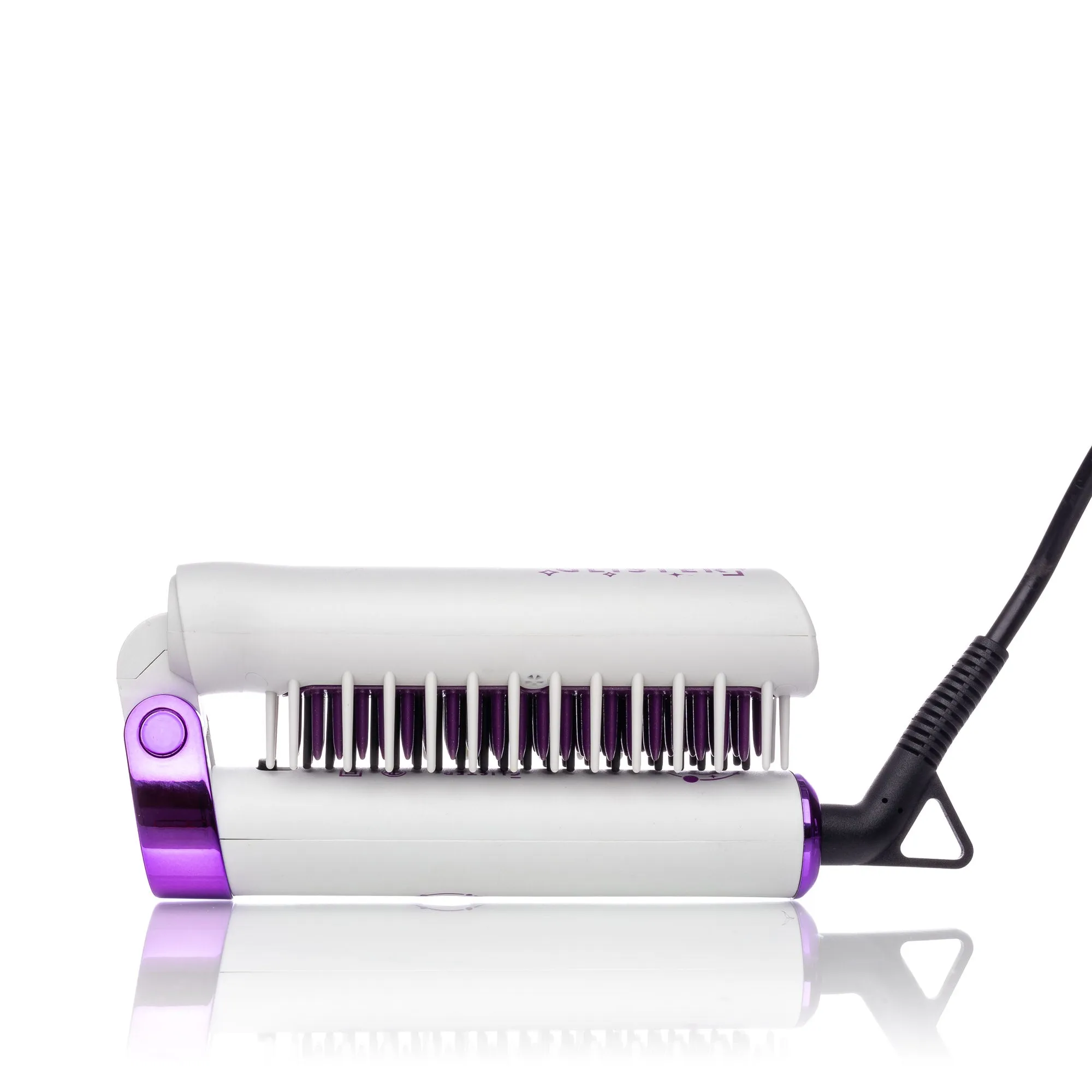 Foldable Hot Brush with Anti-Frizz Smoothing System