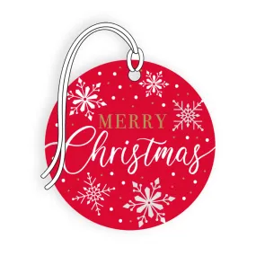 Gift Tags - Set of 4 - Red Merry Christmas