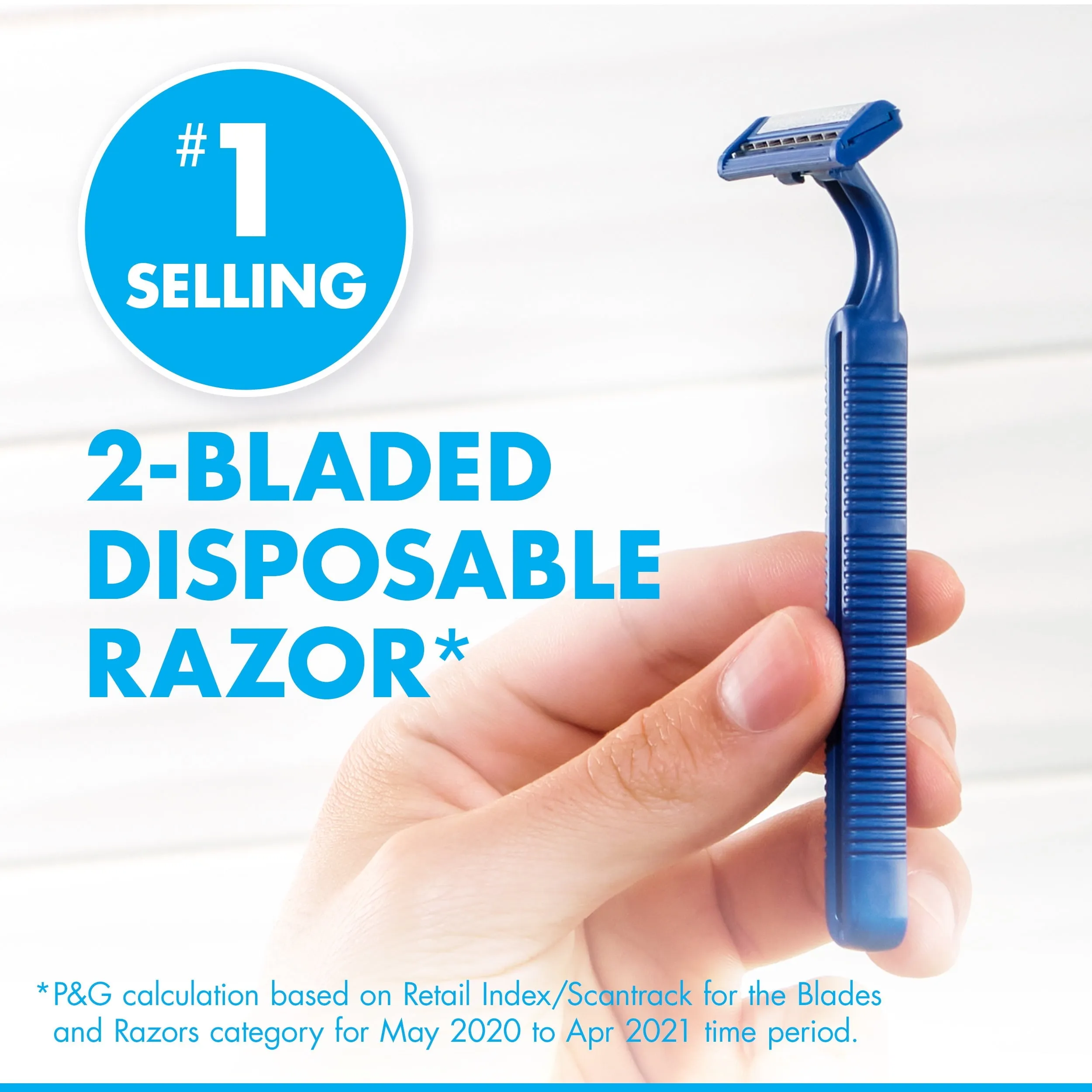 Gillette Sensor2 Fixed Head Men's Disposable Razors, Blue, 12 Count