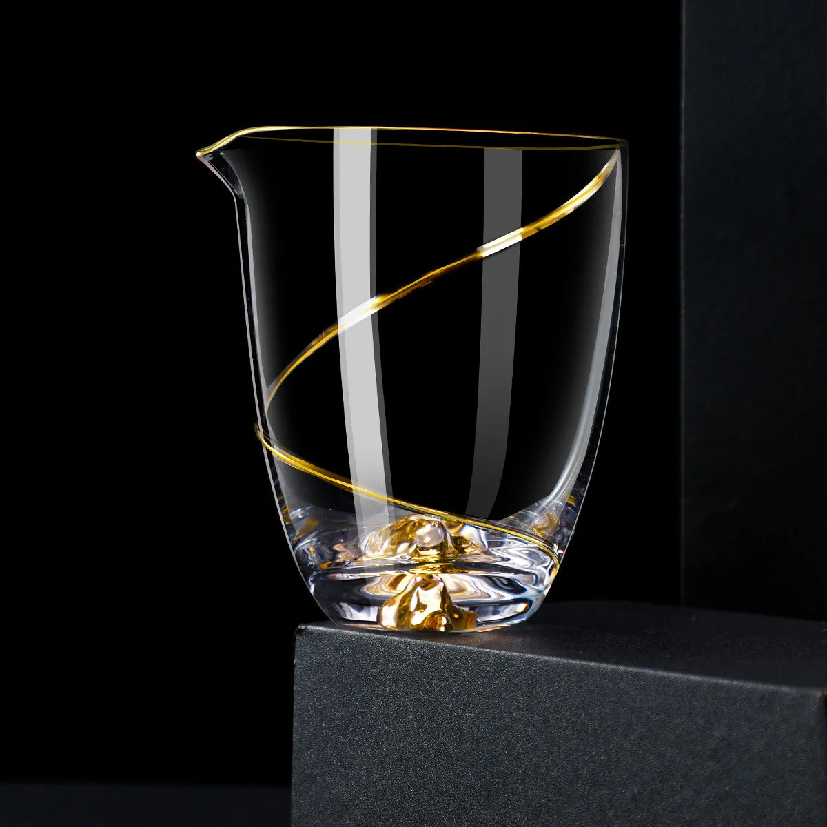 Gold Leaf Chinese Kung-Fu Tea Glass Cup Gift Sets