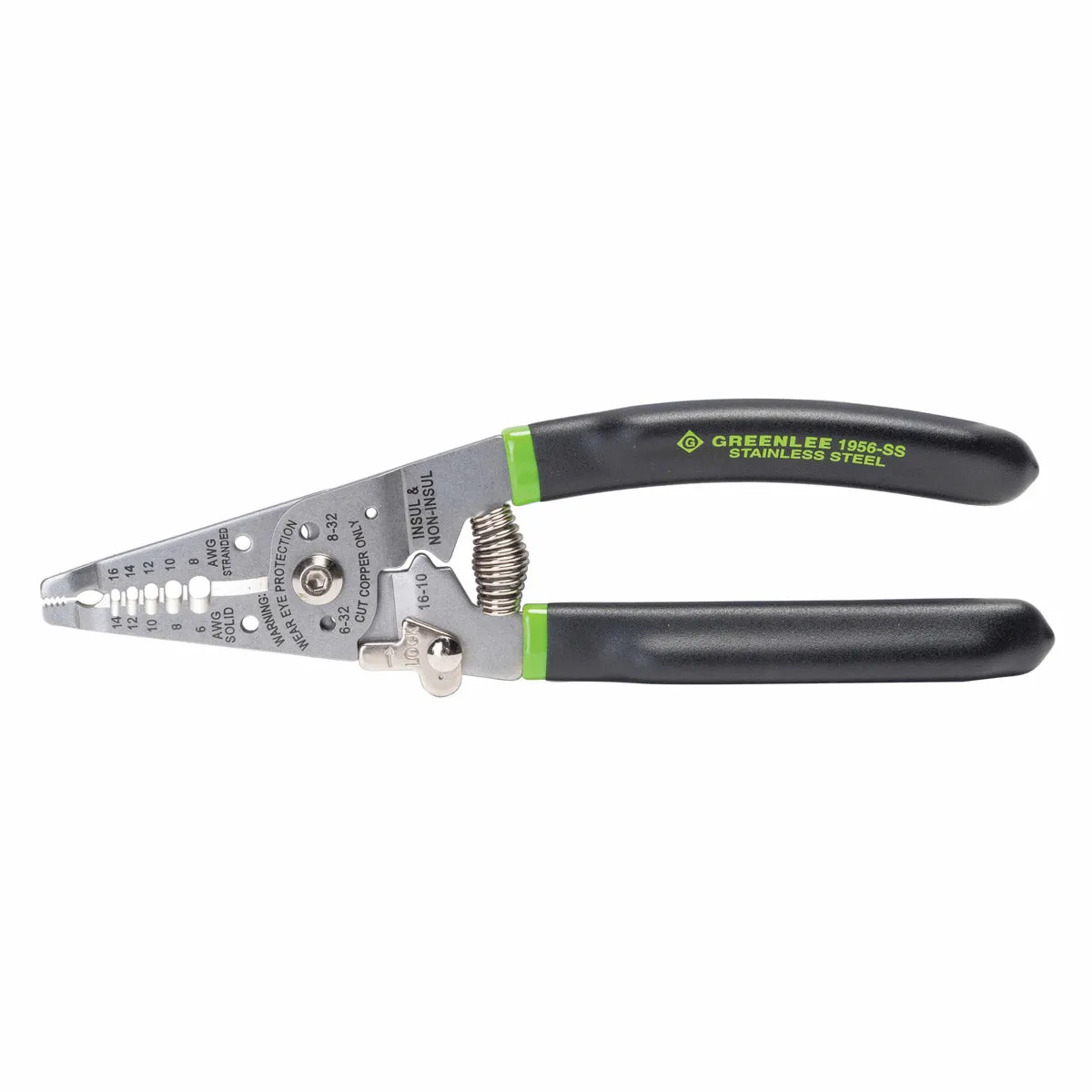 Greenlee 1956-SS Stainless Steel 7.5" Wire Stripper/Cutter/Crimper 6-14 AWG