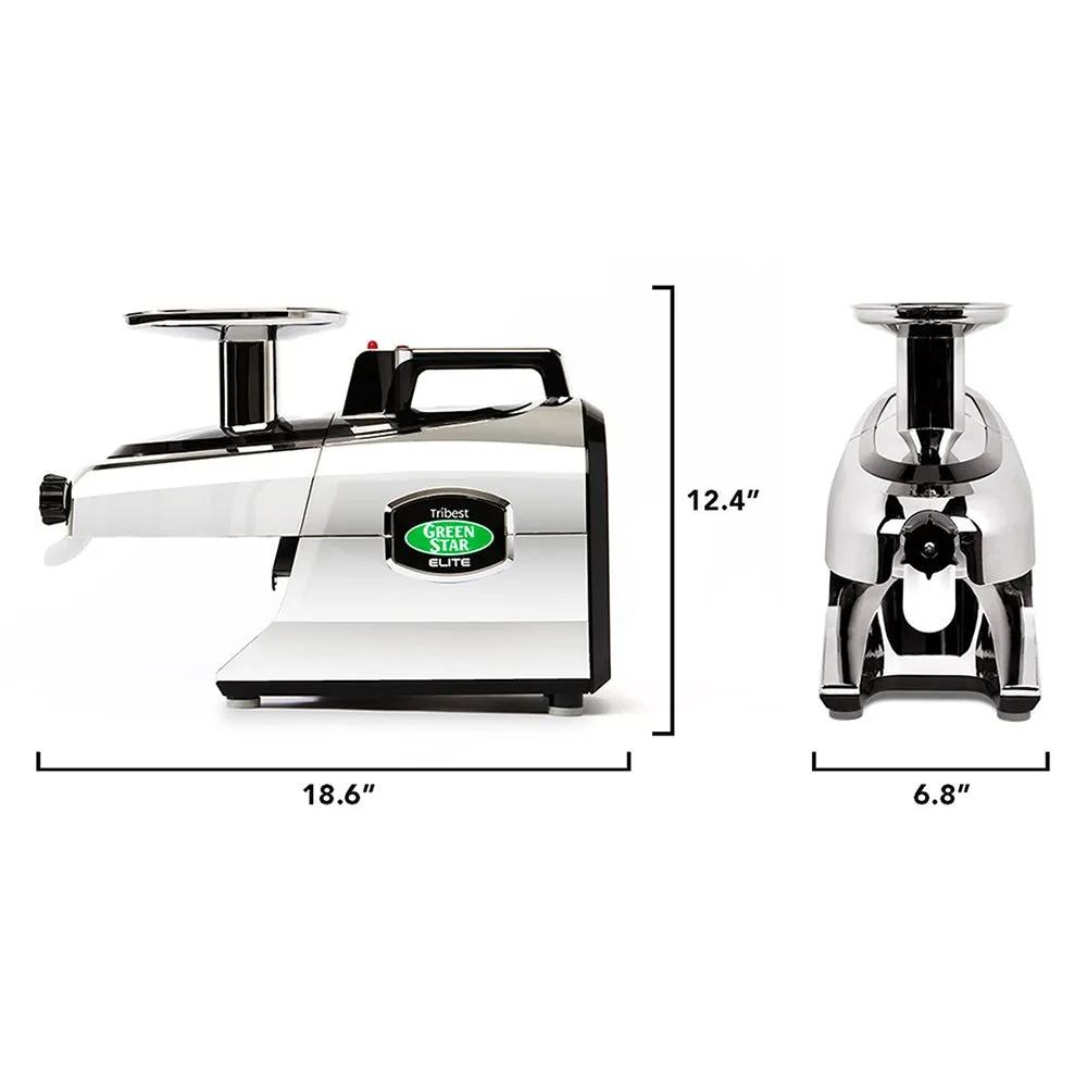 Greenstar Elite Twin Gear Cold Press Juicer (Chrome)