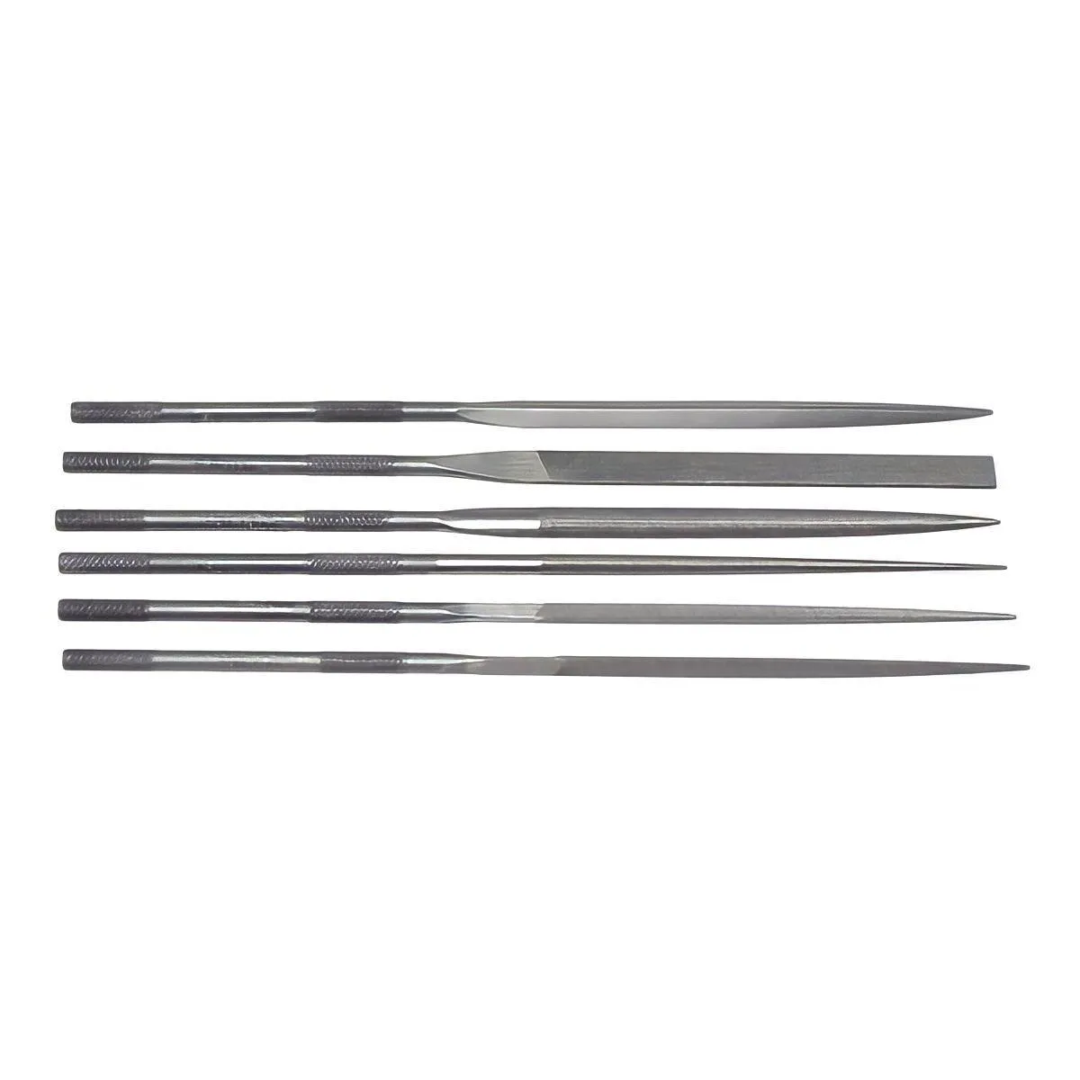 Grobet USA, Needle File Set of 6, 14cm, Cut 2, Item No. 31.67601