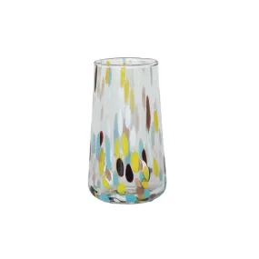 Hand-Blown Confetti Tall Drinking Glass